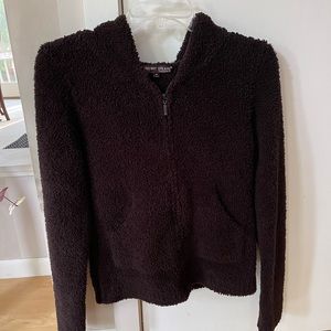 Barefoot Dreams Hoodie Jacket Chocolate Brown Cozychic Relaxed Zipup Hoodie Sz M